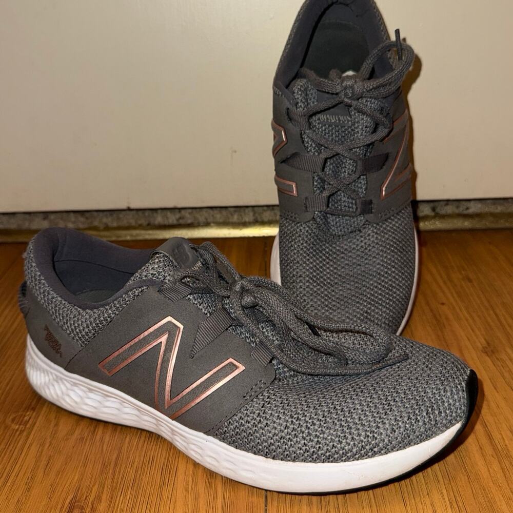 New Balance Fresh Foam Arishi Women’s 8.5 Gray Rose Gold Running Shoes WVRCRHG1